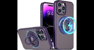 Hoesje Geschikt voor iPhone 14 Pro Hoesje - Backcover Geschikt voor MagSafe - Paars