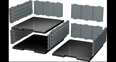 Exacompta MODULODOC lade met zwarte voorzijden - Jumbo box - ECOBlack - Donkergrijs - 360714D