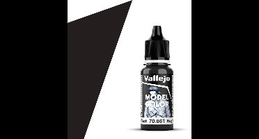 Vallejo Hobbyverf Acrylverf - 70861 Model Color Glossy Black - Acryl Verf flesje - 17 ml