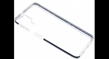 Ntech Hoesje Geschikt voor Huawei P30 Pro Zwart & Transparant Anti Shock Back hoesje - Zwart