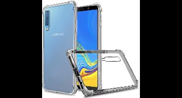 Ntech Hoesje Geschikt Voor Samsung Galaxy A7 (2018) Smokey Anti Shock Hoesje - Transparent