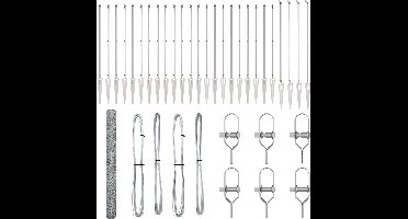 vidaXL - Hekpaal. - Zilverkleurig