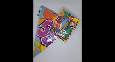 versierpakket 55 jaar 30 delig vlaggenlijn ballonnen hangdecoraties voor vrolijk verjaardag feest