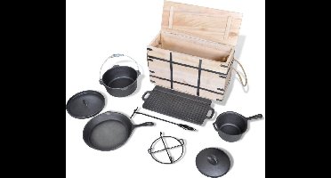 vidaXL - 9-delige - Braadpannenset