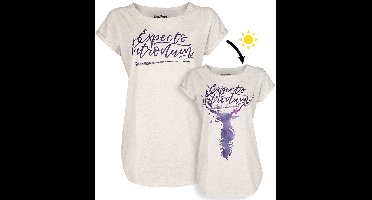 Harry Potter Patronus UV Dames T-shirt - gemêleerd crème - XL