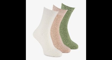 3 paar heren rib sokken groen oranje - Maat 39