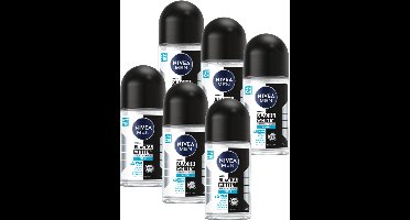 NIVEA MEN Black & White Fresh Anti-Transpirant Deo Roller - Tegen witte en gele vlekken - Voordeelverpakking - 6x 50ml