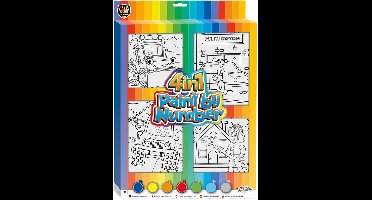 Schilderen op nummer 4-in-1 jongens