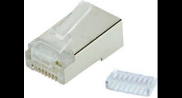 RJ45 krimp connector (STP) voor CAT6 netwerkkabel (vast/flexibel) - per stuk (2-delig)