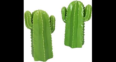 Set van 2 decoratieve cactussen Cereus lichtgroen 16 cm - Ritzenhoff 259162