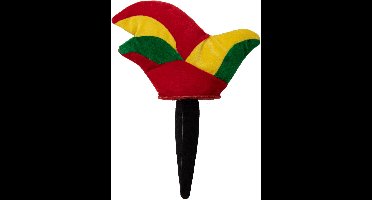 Prinsenmuts Carnaval Rood-Geel-Groen op diadeem