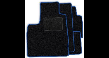 Set velours vloermatten geschikt voor BMW X6 E71 serie 2008-2014 - blauwe afwerking