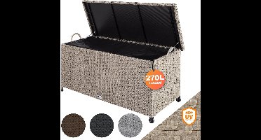 Casaria Opbergkist – Weerbestendig 122x56x61cm 420L - Crème