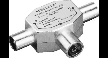 TV splitter met 2 uitgangen (metaal) / 5-1000 MHz