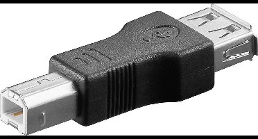 USB-B (m) - USB-A (v) adapter - USB2.0 / zwart