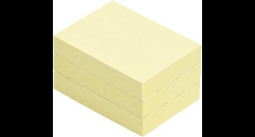 Memoblok Quantore 38x51mm geel 3 stuks