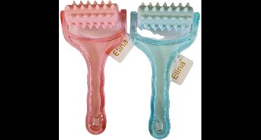 Massageroller 2-kleuren - 2 x - Massage - 1 voor HAAR - 1 voor HEM - Massage roller - 18,5 x 9cm