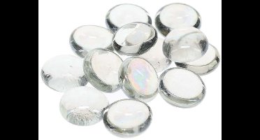 Aqua D'ella Glazen kiezelstenen 17-19MM - 300 Gram Transparant