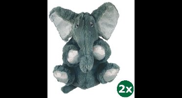 Kong comfort kiddos olifant grijs 2x 12x12,5x18 cm