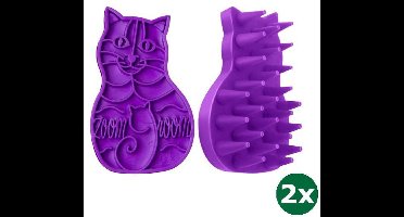 Kong zoomgroom paars 2x 11,5x7x3 cm