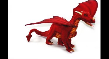 Grote pluche draak rood, Hansa