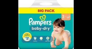 Pampers n° 3 baby dry big pack 80x luiers