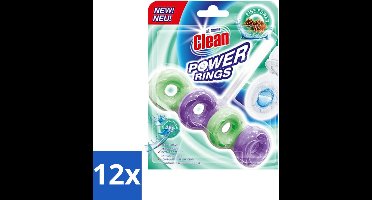 At Home - Clean - Toiletblok - Power Rings - Pine Power - Extra Sterk - 1 Blok - Voordeelverpakking - 12 stuks