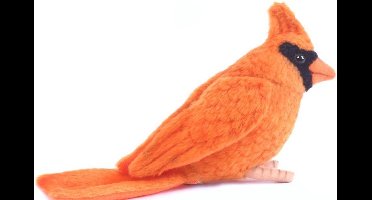 Hansa pluche Kardinaal vogel knuffel 9 cm