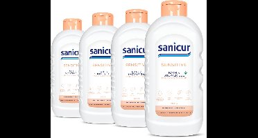 Sanicur Sensitive Bad en Douchegel - 4x 1000ml - Voordeelverpakking