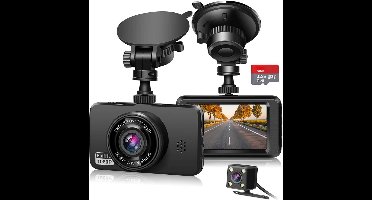 Dashcam voor Auto - Dual - Camerabewaking - Full HD - Zwart