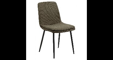 Giga Living Eetkamerstoel Becky - Groen Stof - Zithoogte 48cm - Set van 4