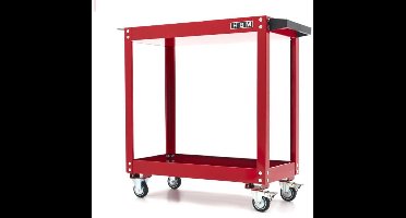 HBM verrijdbare gereedschapswagen 2-laags, rood