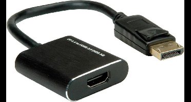 Premium DisplayPort 1.4 naar HDMI 2.0 actieve adapter (4K 60 Hz + HDR) / zwart - 0,15 meter