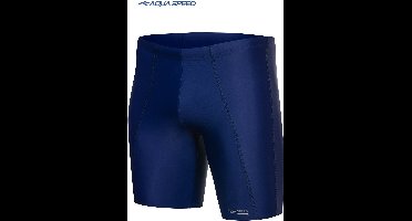 Aqua Speed Heren Lange Zwembroek – Strakke Jammer voor Training & Wedstrijden – Ultra Chloorbestendig – Sneldrogend & Duurzaam - Navy XL