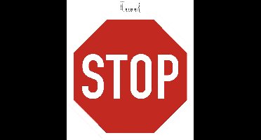 Exacompta Zelfklevend bord stop 30cm - Rood - 67010E