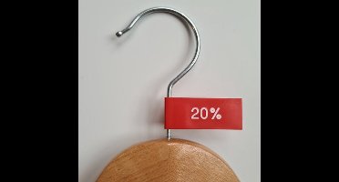 Label vaantje kunststof kleur rood 20%