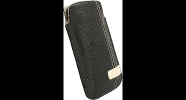 Krusell Gaia Lederen Beschermhoes - M - Zwart