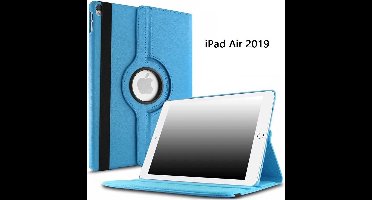 Ntech Hoes geschikt voor Apple iPad iPad Air (2019) 10.5 Draaibare Hoes - Licht Blauw