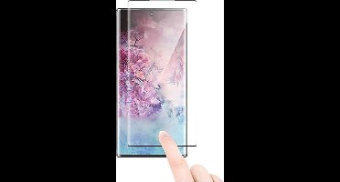 Ntech Screenprotector Geschikt voor Samsung Galaxy Note 10 Screenprotector Tempered Glass - Zwart