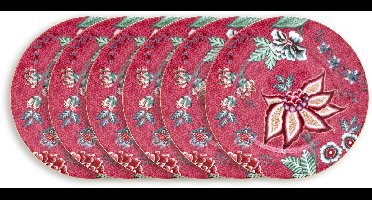 Pip Studio Flower Festival Borden - Gebaksbordjes - Bordenset - Servies set van 6 - 17cm