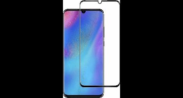 Screenprotector geschikt voor Huawei P30 full cover Screenprotector Tempered Glass Zwart