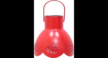 Buitengewoon de boet - Solar lampje lieveheersbeestje rood 16x26 cm
