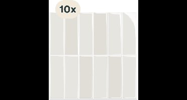 Solusia Zelfklevende Plaktegels - Beige – 10 Luxe Plaktegels voor Wand – Waterdichte Wandpanelen voor Keuken, Badkamer en Toilet – 25,4 x 25,4 cm – Makkelijk aan te brengen - Tegeltjes Tegelstickers