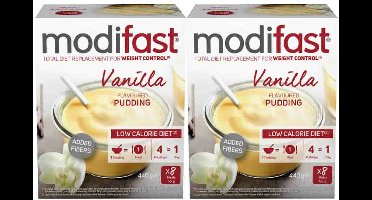 Modifast Intensive Pudding Vanille - 2 x 8 x 55 gr - Voordeelverpakking