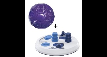 Combideal Trixie Dog Activity Flip Board (23 CM) + Kong Flexball Paars (15.5 CM)