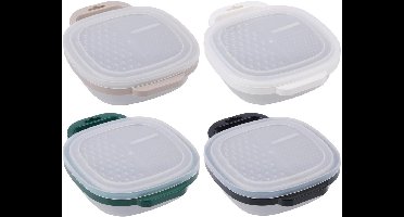 Alpina rasp 3-in-1 met opvangbak en deksel 25 x 19,5 x 6,5 cm roestvrij staal