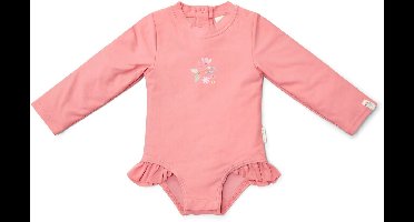 Badpak lange mouw - Roze - Sunny Flowers-74/80