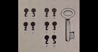 Nemef sleutel 98 (grendelslot) sleutelnr.02