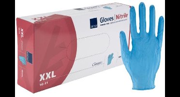 Classic Nitril Handschoenen – Blauw – Maat XXL – Poedervrij – 100 stuks