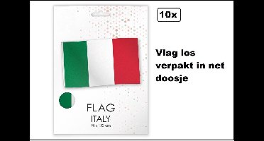 10x Luxe vlag Italie 150cm x 90cm - vlag verpakt in luxe verpakking - Italy Landen festival thema feest fun verjaardag